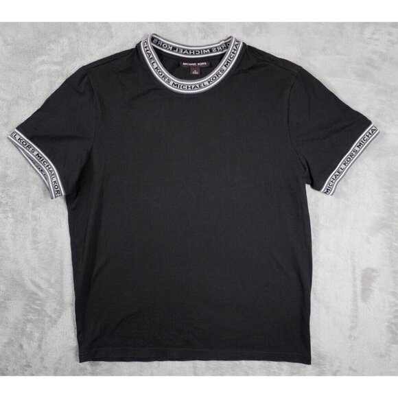 Michael Kors Men's Embroidered Logo Trim Crew Neck T-Shirt KR1506KFV4 M - Picture 3 of 12